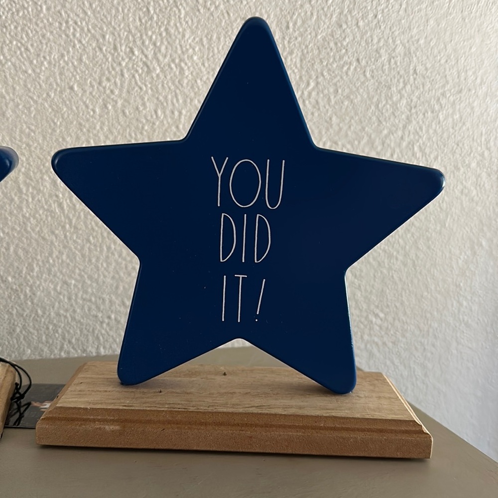 Rae Dunn - YOU DID IT  - Plaque / Table Top Star